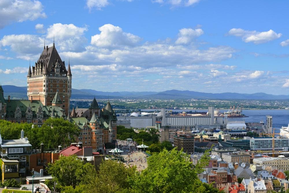 Château Frontenac above Old Quebec