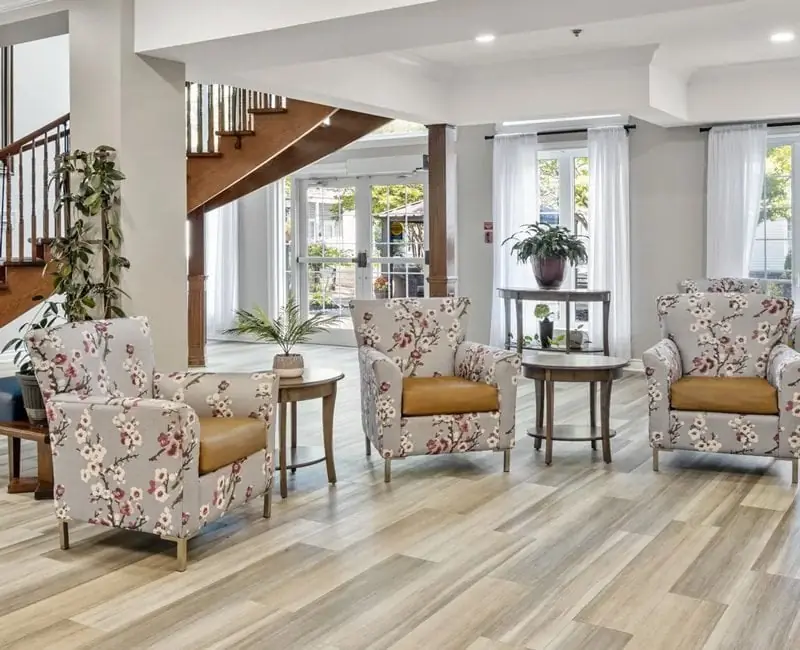The lounge at Venvi Heritage Manor, a retirement residence